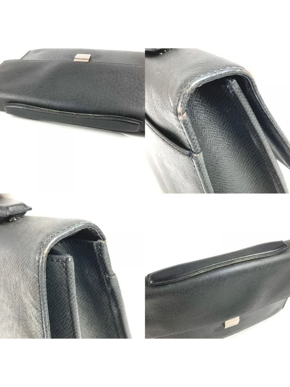 Louis Vuitton Business Bag Angara Taiga Leather Ardoise Black